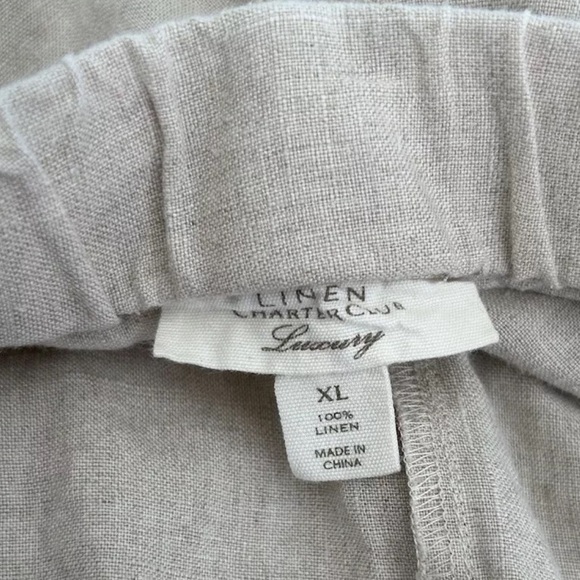 Charter Club Luxury Linen Pants Women’s Size XL X-Large Beige Summer Relaxed EUC - Picture 10 of 10